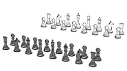 Шахматные фигуры  32 шт  - фото 20502