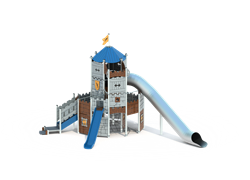 УК 7.811.11 Замок башня с горкой цинк - фото 20536