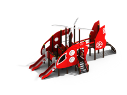 ДИК 2.38 Детский игровой комплекс Вертолет с двумя горками - фото 20542